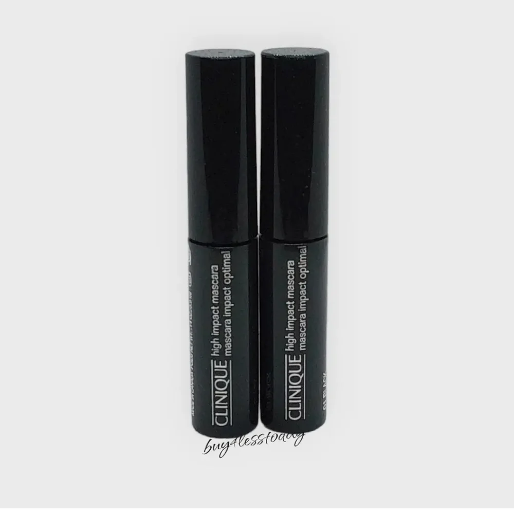 Clinique High impact Mascara 01 Black lot of 2 0.14oz New no box